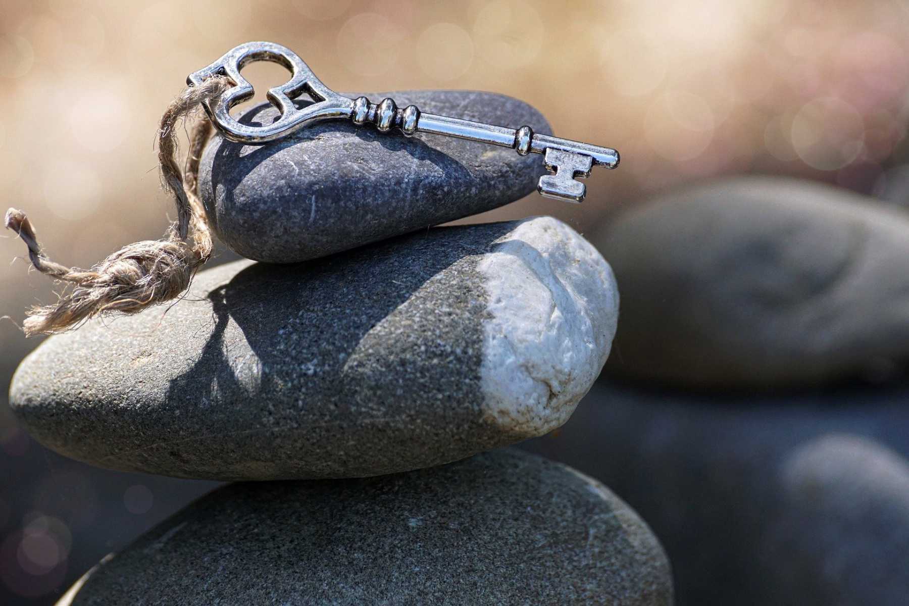 Schlüssel Steine Ruhe