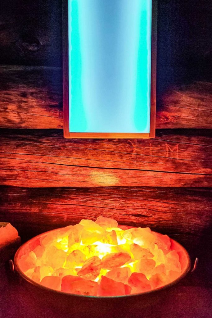 Titania Sauna Leuchtende Steine Und Leuchte